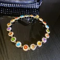 Estilo Coreano Colorido Cristal Gargantilha Colares Para As Mulheres Clavícula Cadeia Partido Jóias