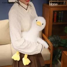 Brinquedo de Pelúcia Simulado de Pato Fofo, Boneca Macia, Almofada para Decoração de Casa QA2V