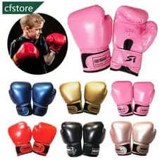 1 luva de boxe infantil para treinamento, luvas de couro PU, adequadas para Muay Thai, sparring, boxe, karatê e boxe pro