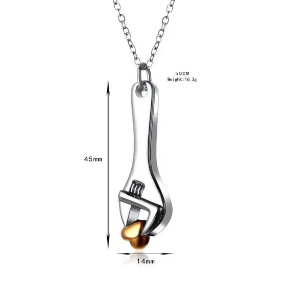 Nova Chave De Aço Inoxidável Punk Vintage E Pingente De Colar De Martelo Para Homens Mulheres