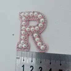 [Vem com adesivo Multi-cena Universal carta pérola diamante adesivo] DIY inglês carta decoração adesivo roupas/chapéu/bo