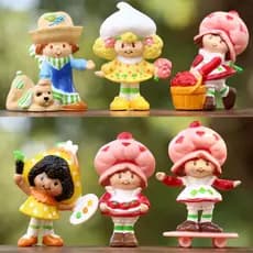 6 Pçs 4cm-6cm Morango Shortcake Hasbro Bens Modelo Boneca Figura De Ação Presente Aniversário