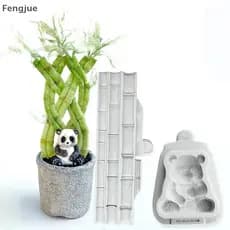 Fengjue Bambu Panda Forma Molde De Silicone Decoração Fondant Bolo Chocolate Doces Moldes BR