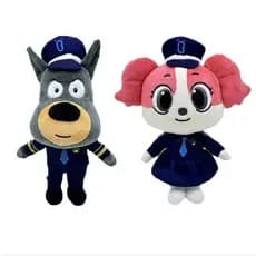Sta5 60cm Sheriff Labrador e Dobie Bonecos de Pelúcia Presente para Crianças Decoração de Casa Almofada Brinquedos Educa