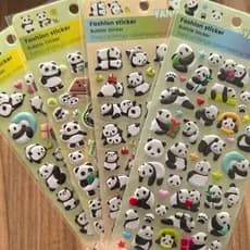 4 Pacotes Adorável Pacote De Adesivos Da Moda Panda 3D-Material De Artesanato À Prova D'água Fofo Para Diários , Laptops