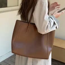 Bolsa feminina retrô de grande capacidade 2025 versão coreana bolsa Tote Fashion bolsa de ombro bolsa de viagem