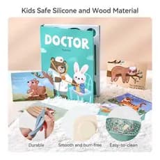 Conjunto de brinquedos infantis Role-Playing meninas jogar casa simulação estetoscópio Animal clínica quebra-cabeça