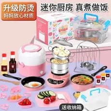Crianças Mini cozinha Real cozinhar comida brinquedos conjunto completo meninos meninas jogar casa cozinhar brinquedos m