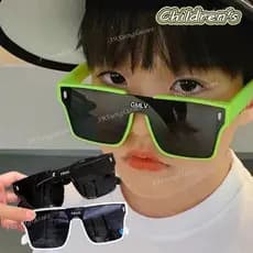 Óculos De Sol Quadrados Infantis Para Meninos E Meninas , Lente De Uma Peça , Armação Grande , Hip Hop , Bebê , Crianças