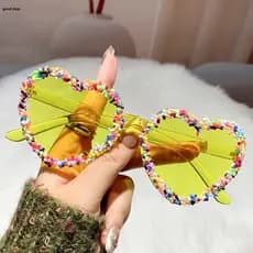 Óculos De Sol Da Moda Feminina Amor Coração Forma Quadro Proteção Solar Para Férias Praia Guarda -