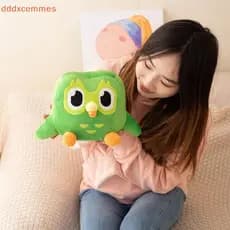 [dddxcemmes] Verde Duolingo Coruja Brinquedo De Pelúcia Duo Plushie Of The Owl Cartoon Anime Boneca Bicho Macio Presente