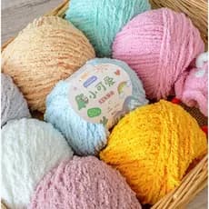 50g Grosso Fio De Veludo Artesanal DIY Tricô Poliéster Linha Lã Cachecol Do Bebê Chapéu Macio Chenille Malha Wol