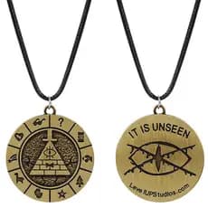 Colar De Cirdras Preciosas De Bill Time Weird Town Gravity Falls Colar De Cirdade Misteriosa ZE1C