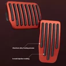 TKEY 2 Pçs Almofadas De Pedal Do Carro Acelerador Gás Combustível Freio Resto Esteira Capa Acessórios Liga Alumínio Para
