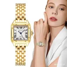 Relógio Feminino de Marca de Luxo Leve com Pulseira de Aço Inoxidável Relógios de Quartzo de Moda Feminina Relógio de Ne