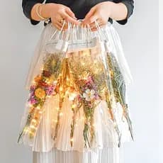 Bolsa Para Flores Transparente Embalagem De Rosas Simples Presente Do Dia Das Mães
