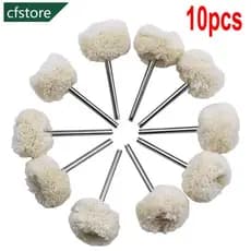 CFSTORE 10 Peças Rodas De Polimento De Fio De Algodão De Lã Escova Almofada Dremel Ferramentas Rotativas A6D4