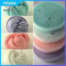 Kit de brinquedo infantil de massinha de modelar Kigift Le 60ml Rainbow Cotton Cloud Slime Fluffy Stress Relief Le