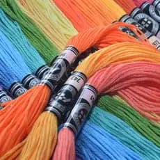 Fio de bordado da série de cores DMC de 5/8/12 metros, 482 cores, fio para ponto cruz, fio de bordado, acessórios artesa