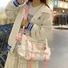 Itabag Pequeno Nicho Grande Capacidade Estilo Japonês Retro Classe Bolsa Tote Ombro Crossbody Estudante Feminina