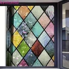 Filme Para Janela De Vitral KENTONSD , Adesivo De PVC Fosco , Anti UV