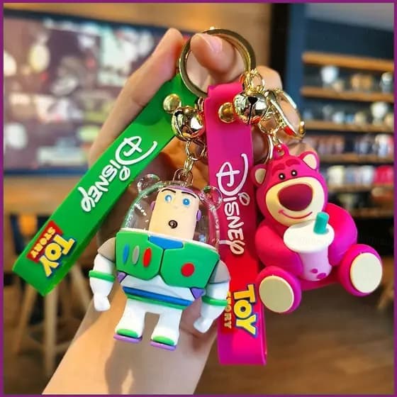 HQ3 toy Story Chaveiro Sullivan Buzz Lightyear Lotso Alien Woody Morango Urso Brinquedo Pingente PVC QH3