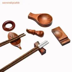 [serendipiahb] Criativo Japonês Chopstis Titular Costeletas De Madeira Travesseiro Colher Garfo Faca Suporte Decoração D