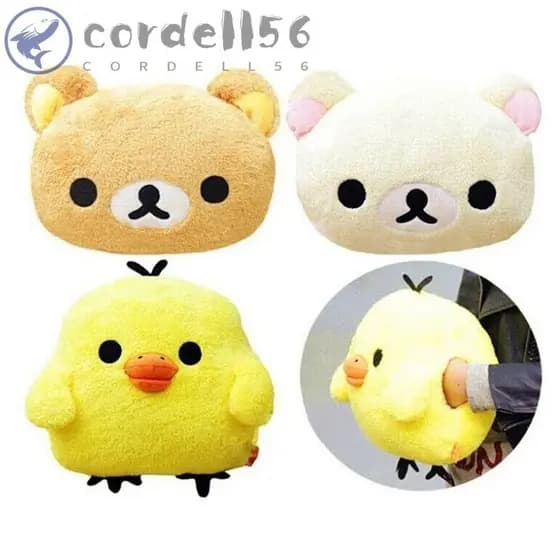 CORDELL Brinquedo de Pelúcia Rilakkuma, Almofada de Urso Marrom Macio, Almofada de Mão Quente, Brinquedo de Pelúcia de N