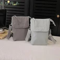 Bolsa De Telefone AURA , Crossbody De Tamanho Mini De Cor Sólida Ombro De Nylon Com Alça Ajustável Ultraleve