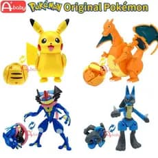 Pokémon (Pikachu/Charizard/Greninja/Lucario/Mewtwo/Eevee) Brinquedo De Transformação Nova Caixa Presente De Aniversário