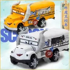 Carro De Ônibus Para Pixar Carros 3 Miss Fritter Racing Skooo Metal Liga Touro Demon King
