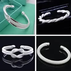 ⭐ Original clássico Multi-estilo entrelaçado malha pulseira aberta moda unissex jóias