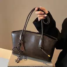 25 Bolsas de Ombro Femininas Elegantes de Cor Sólida para Outono e Inverno, Bolsa Transversal de Grande Capacidade, Mode