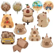 Kapibara balão capivara forma de desenho animado balão crianças festa de aniversário decoração balão de filme de alumíni