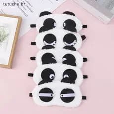 TU Design Bonito Acessórios De Moda Pelúcia Panda Rosto Máscara De Olho Viagem Dormir Macio Sombra Portátil Capa De BR