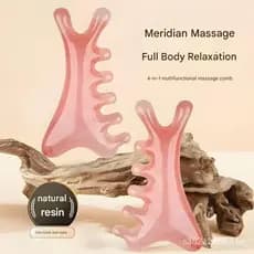 [] Ferramenta Massageadora Facial Massageador De Cabeça Antienvelhecimento Arranhador De Pescoço Raspador Gua Sha Par