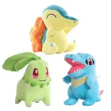 Pokémon Anime Filme Pikachu Brinquedo de pelúcia Chikorita Cyndaquil Totodile Boneca de pelúcia Dia das Crianças Present