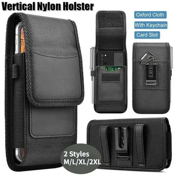 2026 Nova M/L/XL/XXL Bolsa De Telefone Masculina Cinto Clipe Titular Caso Cintura Com Do Cartão