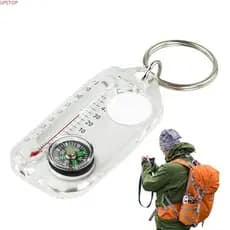 Chaveiro UPSTOP Mini Compass , Termômetros Fluorescentes Com Função 3 Em 1 , Lupa Compacta E Durável