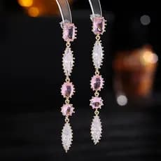 S925 prata agulha High-End pingente brincos Super piscando zircão diamante senhoras jóias brincos feminino