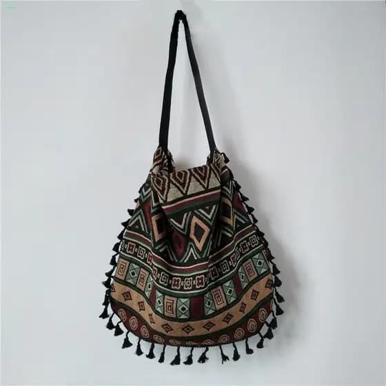 Novas Bolsas De Ombro Femininas Mão Boêmia Vintage Tassel Boho Hippie Cigana Sacos Abertos Com Franjas