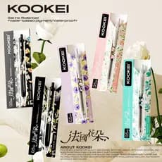 KOOKEI Flor Francesa Limitada Caneta Gel Preta 0.5mm/Fragrância Caneta-tinteiro Imprensa Estudante Exame Escova Pergunta