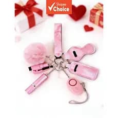 Conjunto De Chaveiro De Alarme Pessoal Feminino Com Acessórios Para Decoração De Bolsa Feminina E