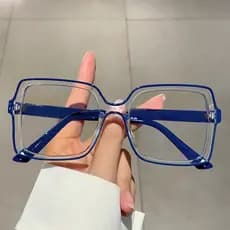 Moda Listras Aro Luz Azul Bloqueando Óculos Novos De Decoração Na