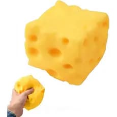 Queijo Amarelo Squishy de Ascensão Lenta, Bloco de Queijo Squishy para Apertar, Brinquedo Macio e Divertido, Bolas Antie
