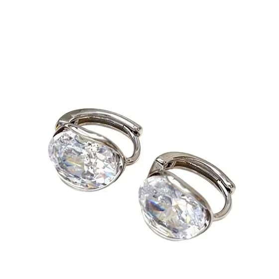 Brincos de diamante pequenos franceses Design minimalista Material de liga viajante diário