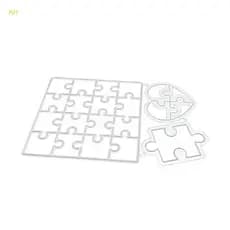 Put Coração Puzzle Corte Metal Morre Stencil Álbum Scrapbooking Selo Cartão Embossing Artesanato