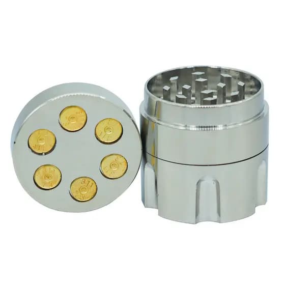 Moedor De Metal De 3 Camadas Em Formato De Bala De 30/40 Mm Com Design Criativo , Presentes De Feriado Masculinos Compac