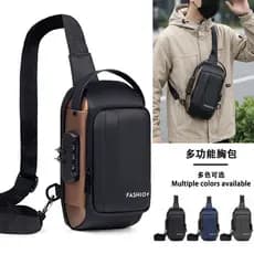 Nova bolsa masculina casual de ombro e transversal de grande capacidade