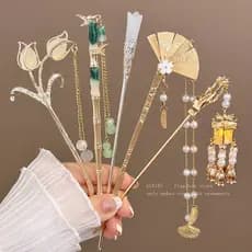 Estilo chinês novo estilo hairpin estilo antigo feminino High-End sentir 2025 novo estilo hairpin borla passo agitando t